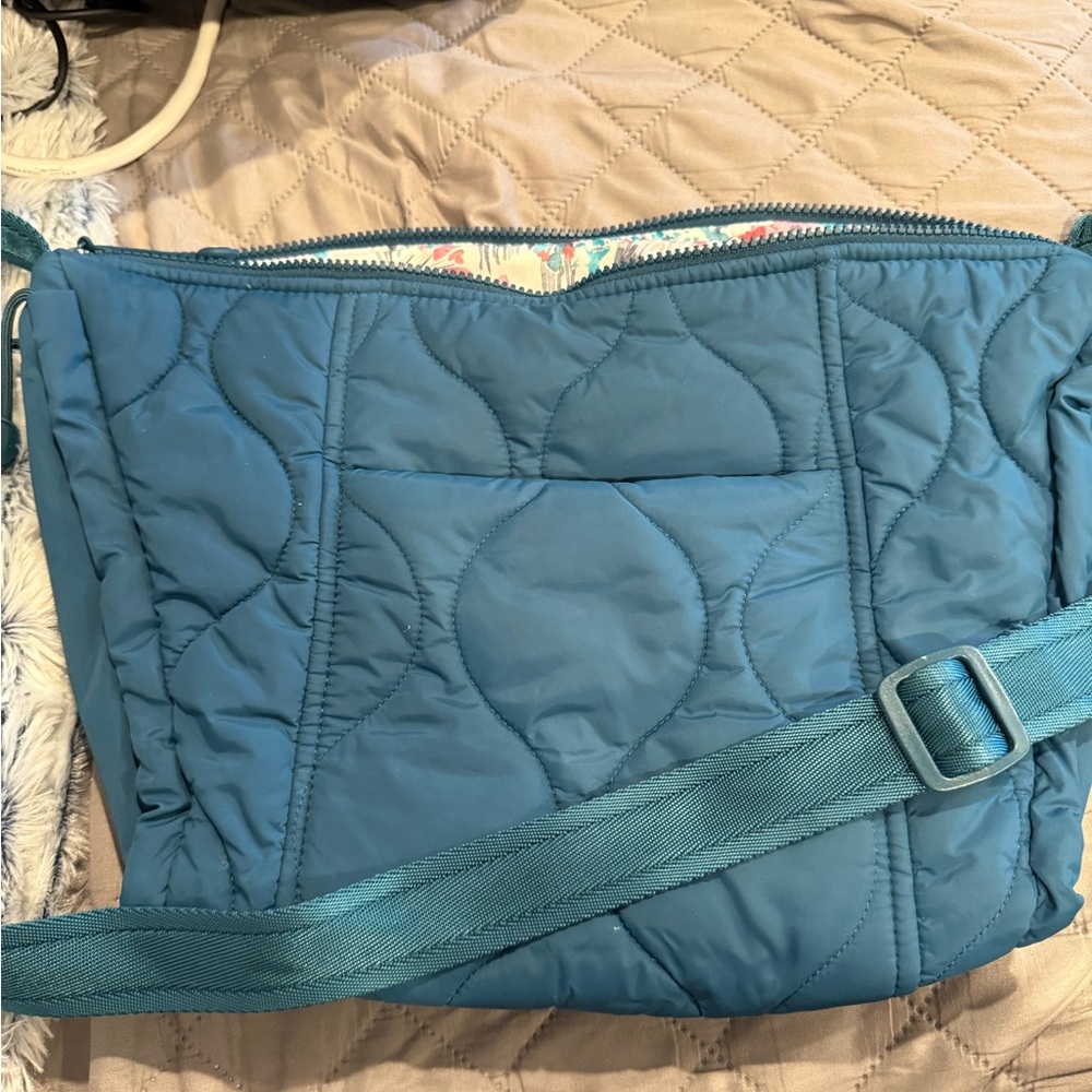 Vera Bradley Teal Quilted Crossbody Bag
